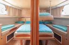 Barka turystyczna Pénichette ® 1180 Flying Bridge. kabina dziobowa foto: LOCABOAT